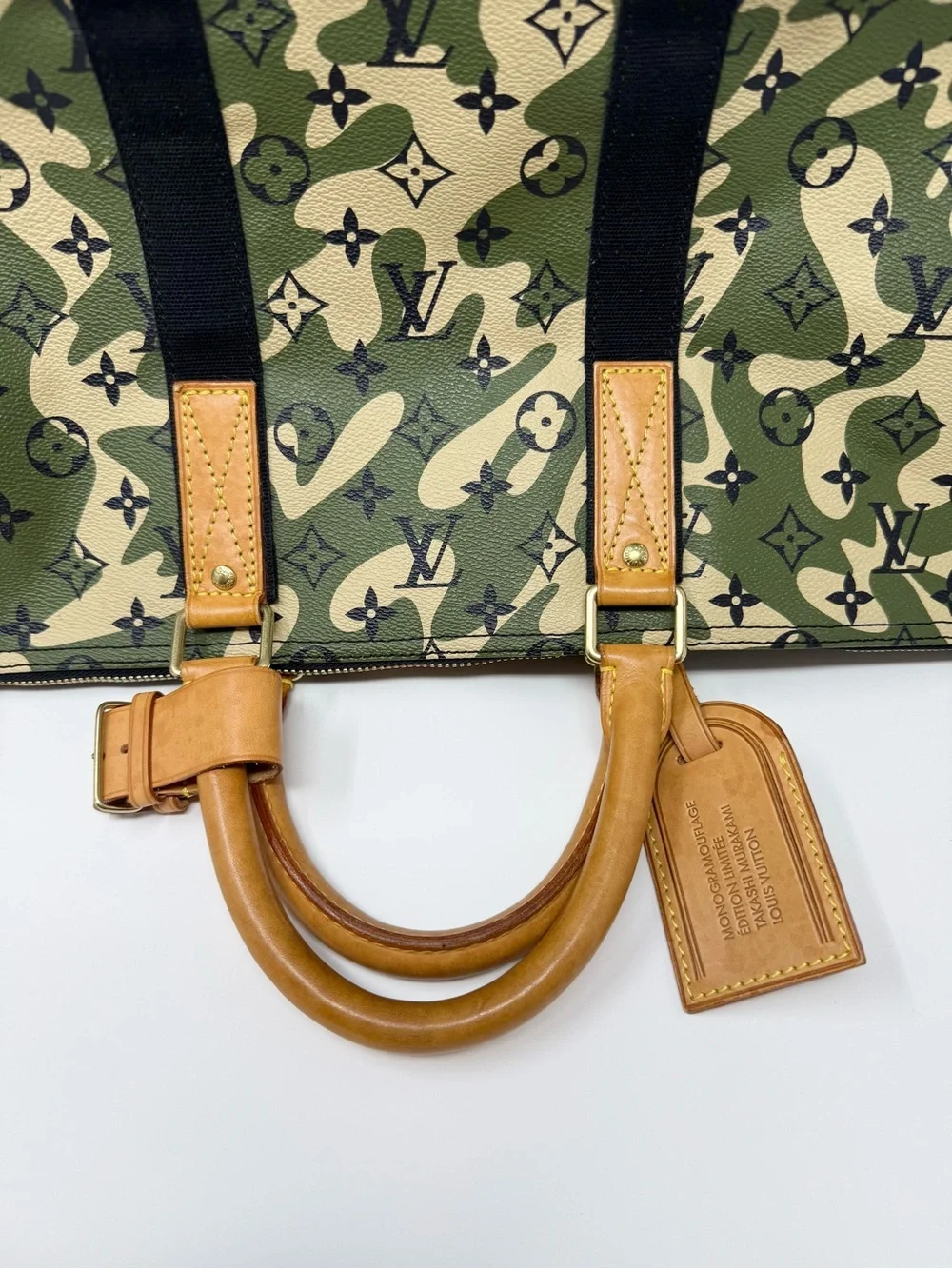 Louis Vuitton Takashi Murakami Monogramouflage Camo Keepall Bandouliere 55